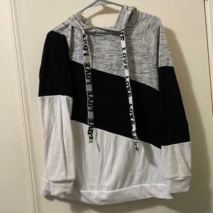 Black white and gray hoodie